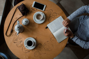 A freelance writers table